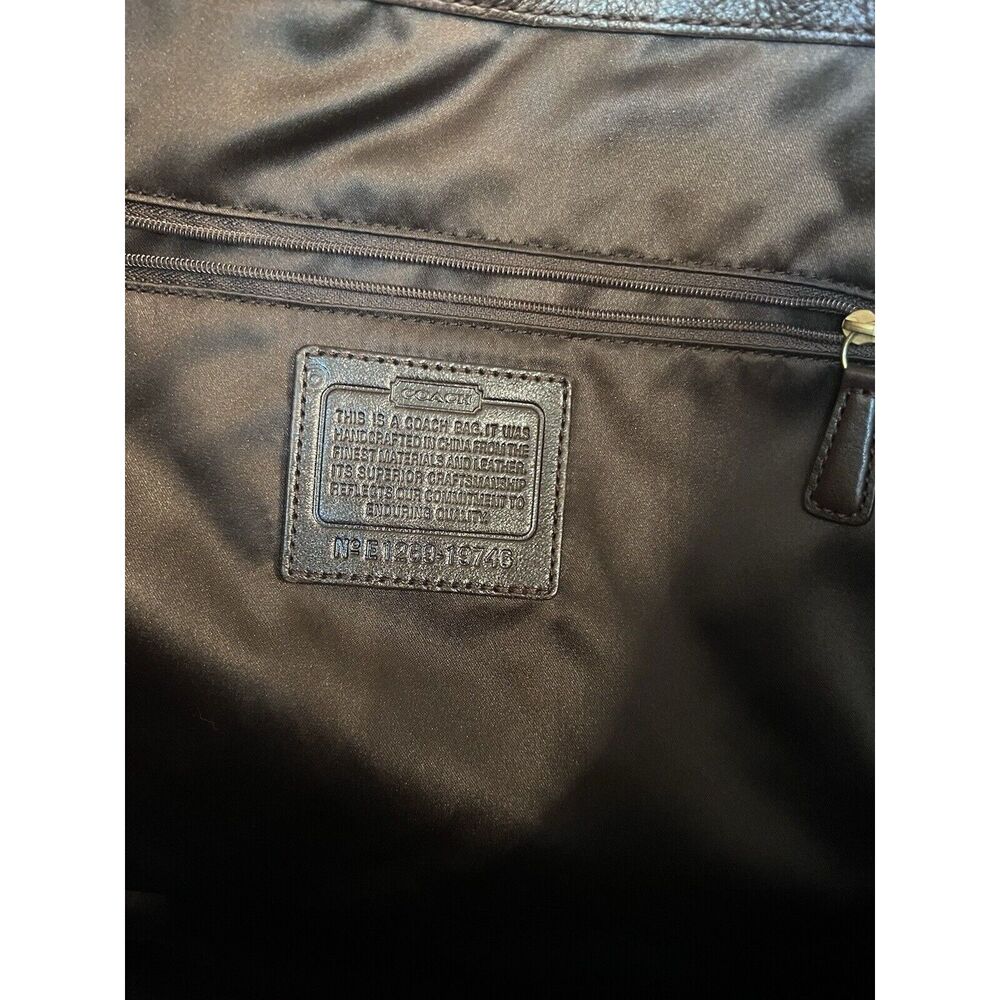 COACH EUC KRISTIN PINNACLE WOVEN LEATHER BROWNTOTE PURSE, 19746 MSRP $1200 - Picture 10 of 11